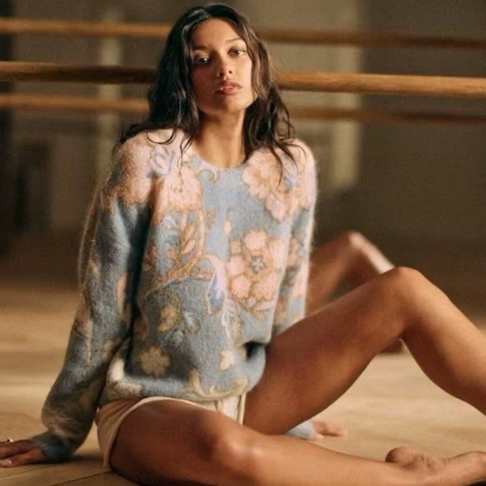 Sezane NWOT HÉLÈNE JUMPER Floral Print